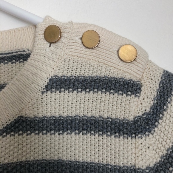 Anne Loft striped cotton T-shirt top in XS - Picture 2 of 6